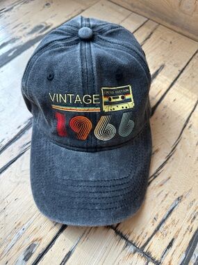 Vintage birthday 1966 Sun Hat Hat AllBlack Mens Women Baseball Cap